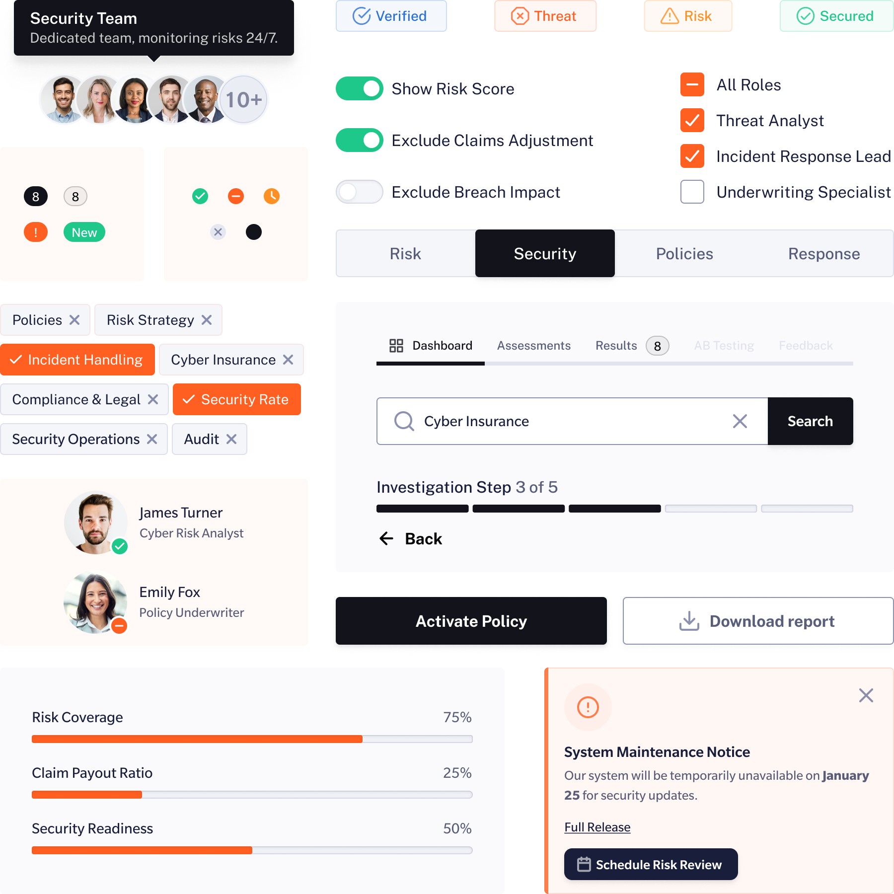 A reusable marketing section template